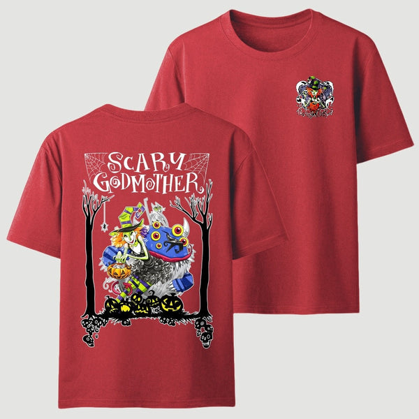 Scary Godmother Halloween Graphic T-Shirt