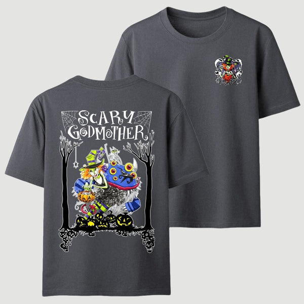 Scary Godmother Halloween Graphic T-Shirt