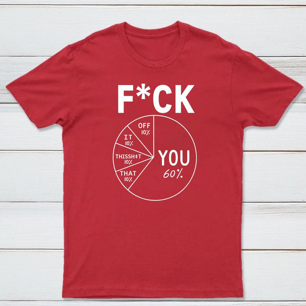 Fck You Pie Chart Design Graphic T-Shirt