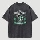 It's a Throat Punch Kinda Day Funny Skeleton Washed T-Shirt