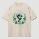 It's a Throat Punch Kinda Day Funny Skeleton Washed T-Shirt