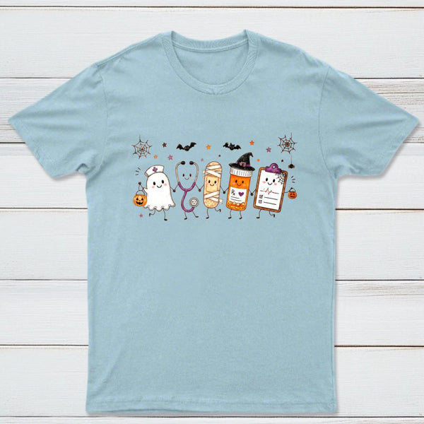 Halloween Nurse Doodle Ghost Nurse Life T-Shirt