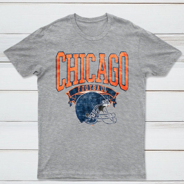Vintage Football Hometown Team Print T-Shirt
