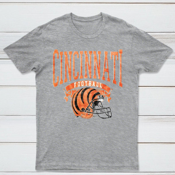 Vintage Football Hometown Team Print T-Shirt