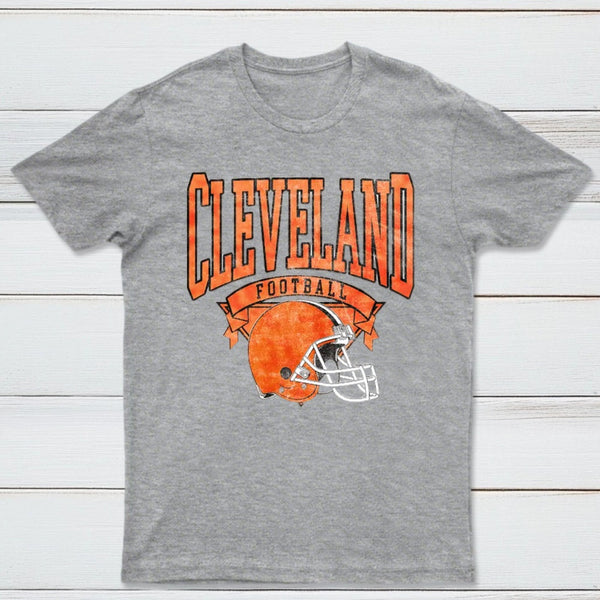 Vintage Football Hometown Team Print T-Shirt