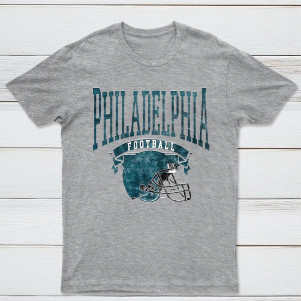 Vintage Football Hometown Team Print T-Shirt