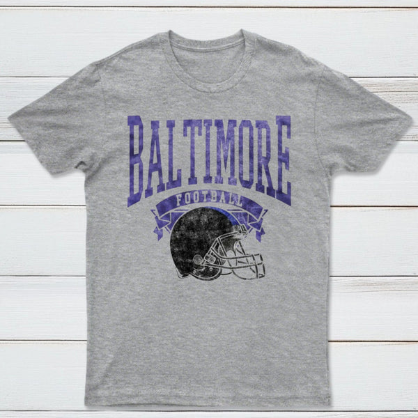 Vintage Football Hometown Team Print T-Shirt
