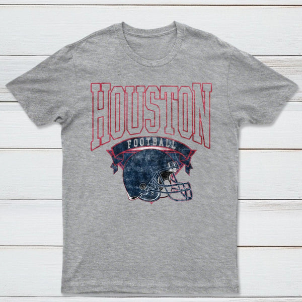 Vintage Football Hometown Team Print T-Shirt