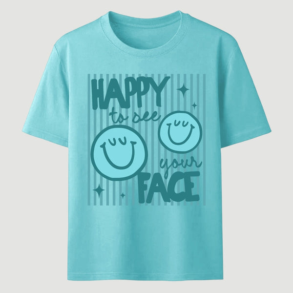 Happy to See Your Face Teacher Back to School Gift T-Shirt