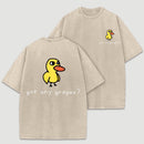 Retro Vintage Eat Grapes Duck Washed T-Shirt