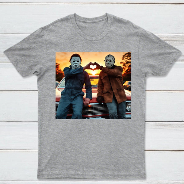 Vintage Michael Myers Halloween Heart Hands T-Shirt