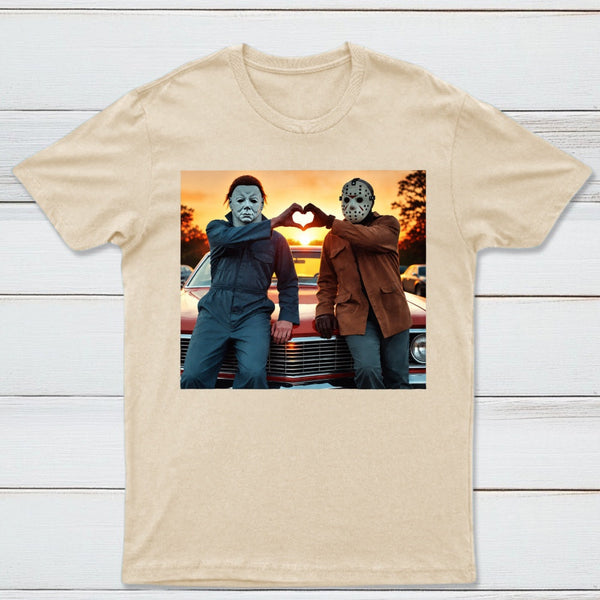 Vintage Michael Myers Halloween Heart Hands T-Shirt