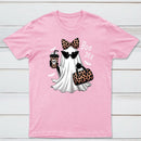 Boo-Jee Leopard Ghost Funny Fall Halloween T-Shirt
