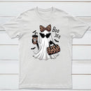 Boo-Jee Leopard Ghost Funny Fall Halloween T-Shirt