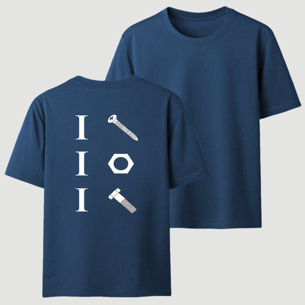 Funny Screw Nut Bolt Graphic Mechanic Dad Gift T-Shirt