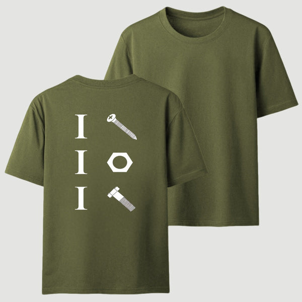 Funny Screw Nut Bolt Graphic Mechanic Dad Gift T-Shirt