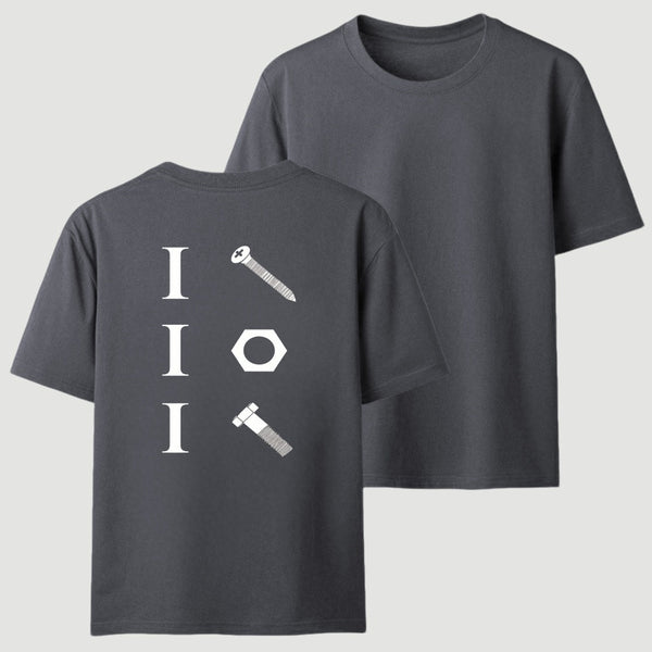 Funny Screw Nut Bolt Graphic Mechanic Dad Gift T-Shirt