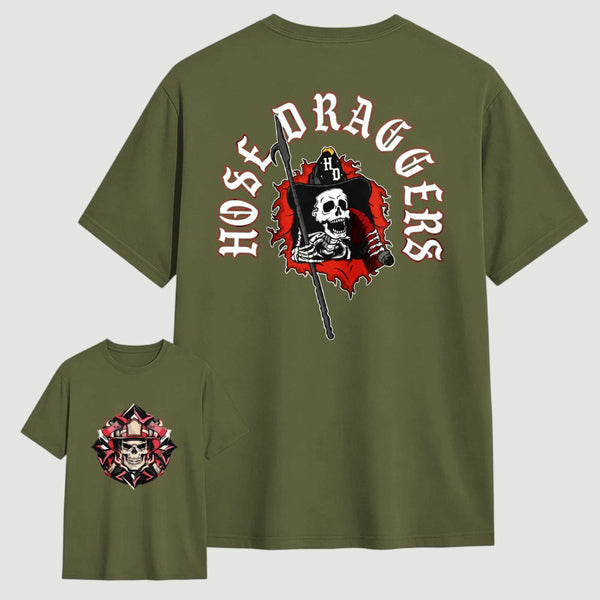 Hose Draggers Firefighter Skull Vintage T-Shirt