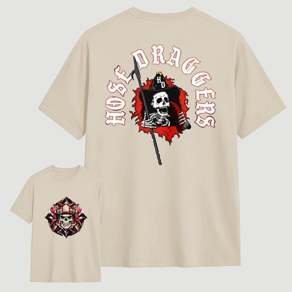 Hose Draggers Firefighter Skull Vintage T-Shirt