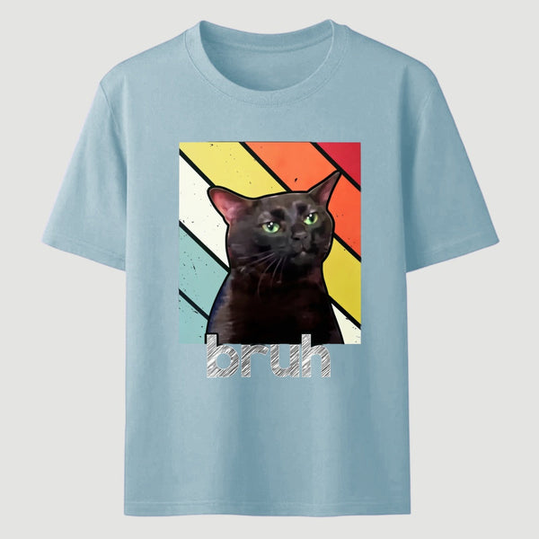 Fun Brother And Cat Emoji Patterns T-Shirt