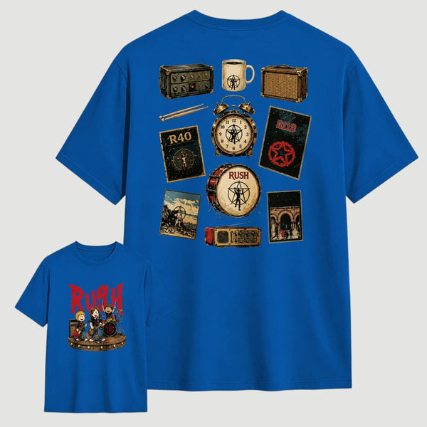 Rush Inspired Vintage Rock Band Graphic T-Shirt
