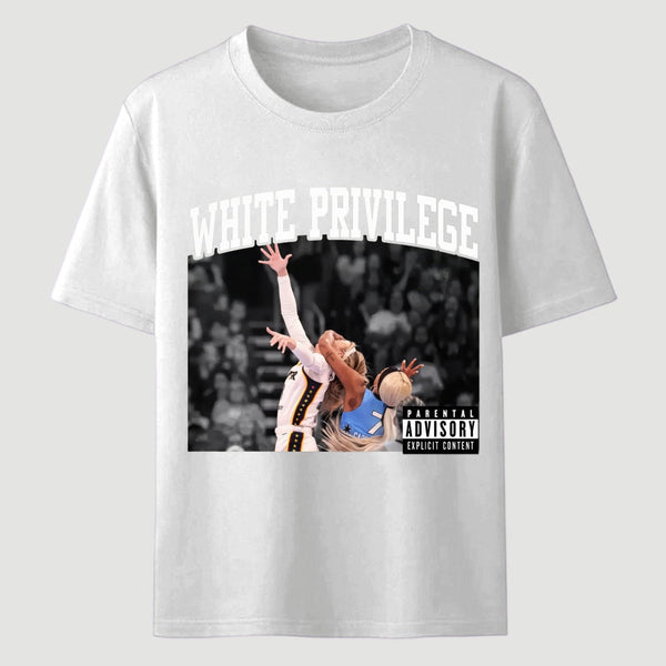White Privilege Graphic Funny Basketball Meme T-Shirt