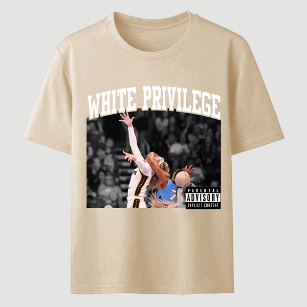 White Privilege Graphic Funny Basketball Meme T-Shirt