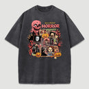 Vintage Halloween Movies Washed T-Shirt