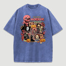 Vintage Halloween Movies Washed T-Shirt