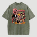 Vintage Halloween Movies Washed T-Shirt
