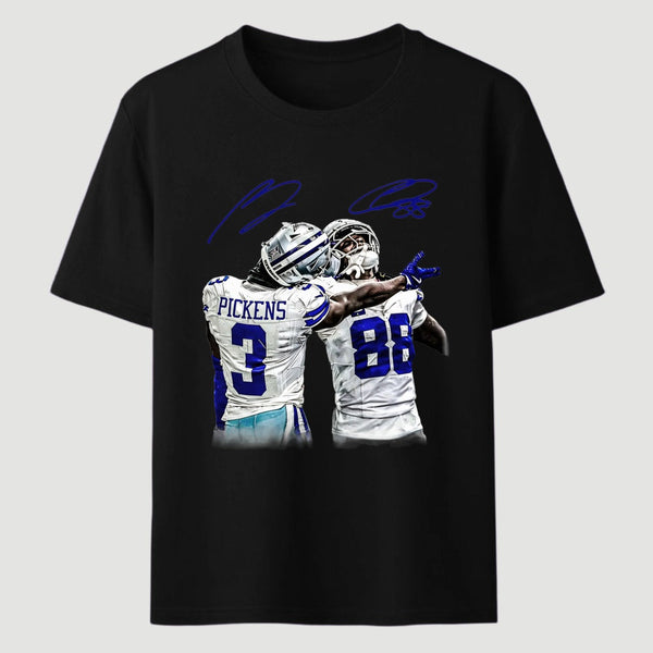 Vintage Close-Up Football Athlete Signature Graphic T-Shirt