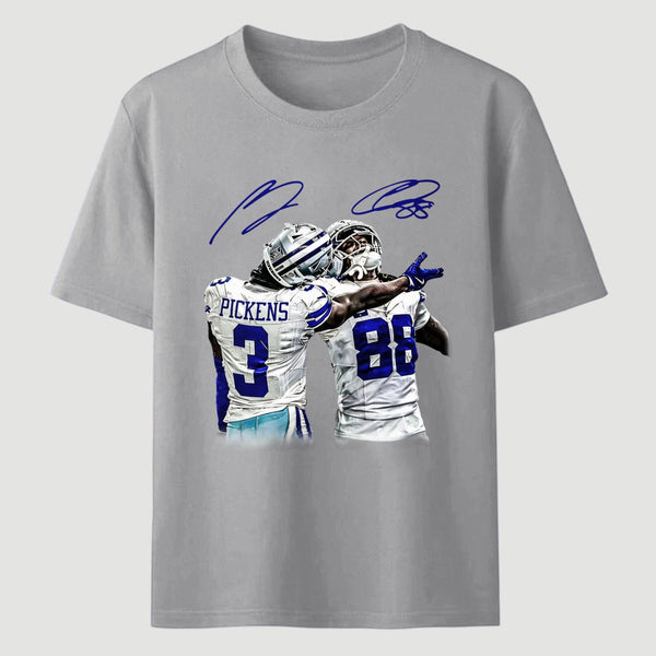 Vintage Close-Up Football Athlete Signature Graphic T-Shirt