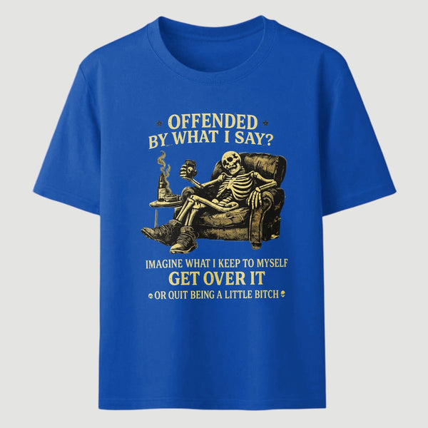Black Sarcastic Skeleton Beer Humorous Art T-Shirt