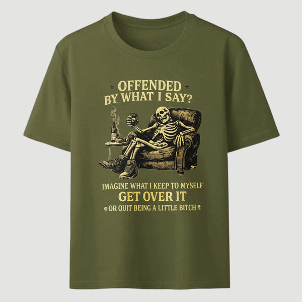 Black Sarcastic Skeleton Beer Humorous Art T-Shirt