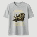 Black Sarcastic Skeleton Beer Humorous Art T-Shirt