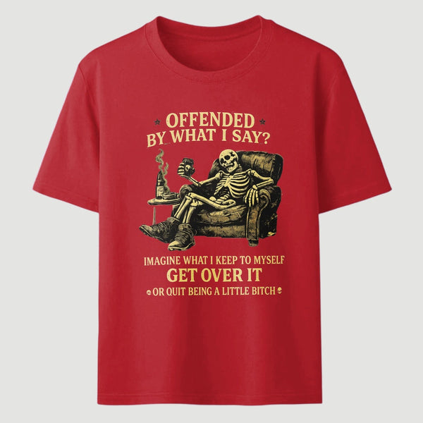 Black Sarcastic Skeleton Beer Humorous Art T-Shirt