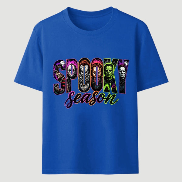 Neon Horror Halloween Retro Scary Movie Graphic T-Shirt