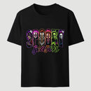 Neon Horror Halloween Retro Scary Movie Graphic T-Shirt