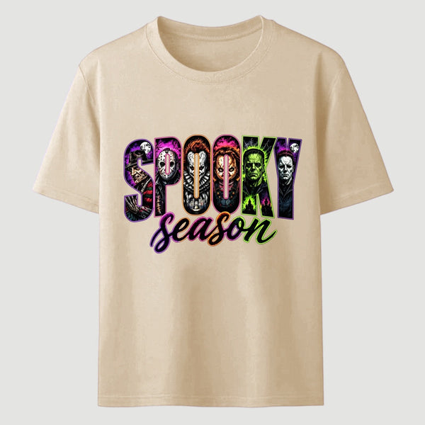 Neon Horror Halloween Retro Scary Movie Graphic T-Shirt