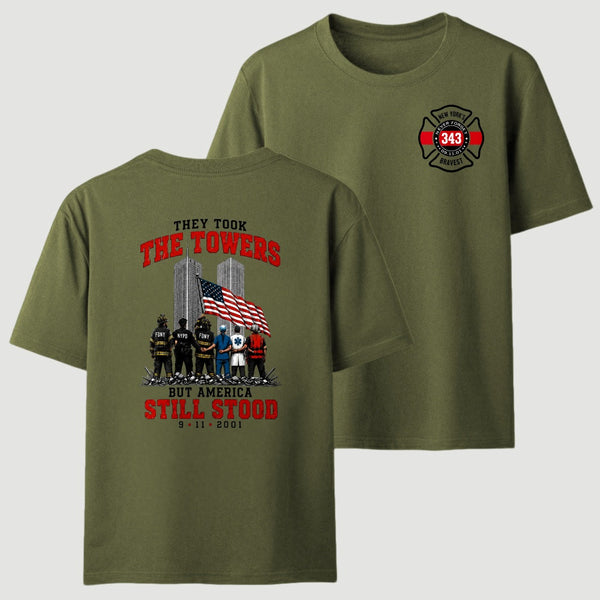 9/11 Memorial They Took The Towers But America Still Stood T-Shirt