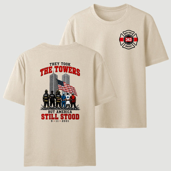 9/11 Memorial They Took The Towers But America Still Stood T-Shirt