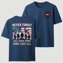 Never Forget 343 Firefighter 25th Anniversary Gift For Heroes T-Shirt