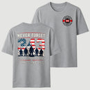 Never Forget 343 Firefighter 25th Anniversary Gift For Heroes T-Shirt