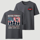 Never Forget 343 Firefighter 25th Anniversary Gift For Heroes T-Shirt