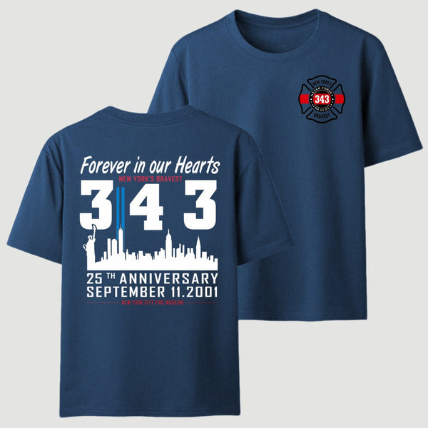 9/11 Memorial New York Firefighter Memorial 343 T-Shirt