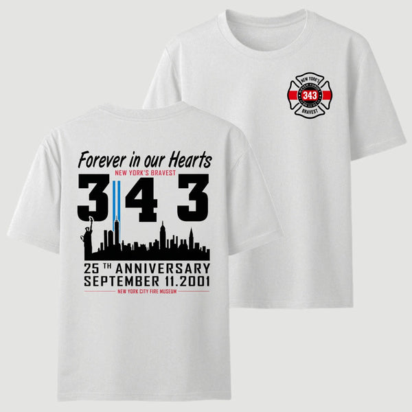 9/11 Memorial New York Firefighter Memorial 343 T-Shirt