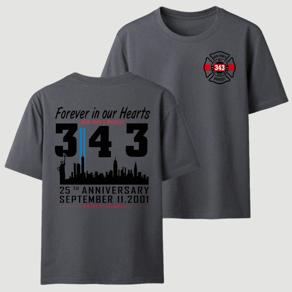 9/11 Memorial New York Firefighter Memorial 343 T-Shirt