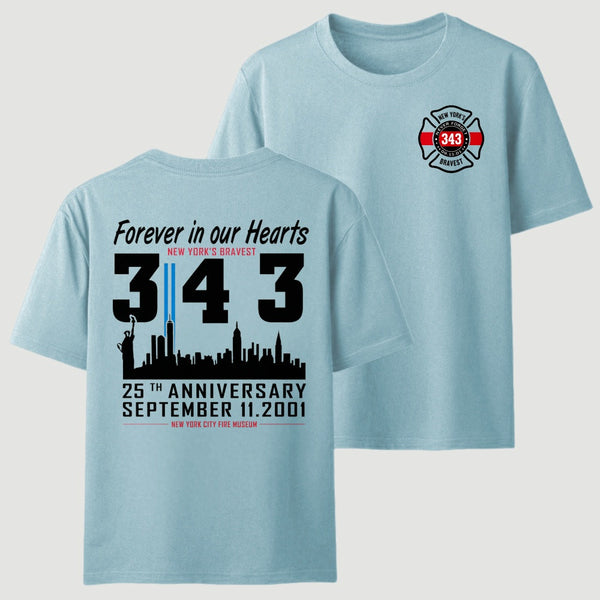 9/11 Memorial New York Firefighter Memorial 343 T-Shirt