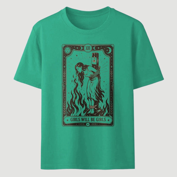 Girls Will Be Girls Witch With Sigarete T-Shirt Women's Rights