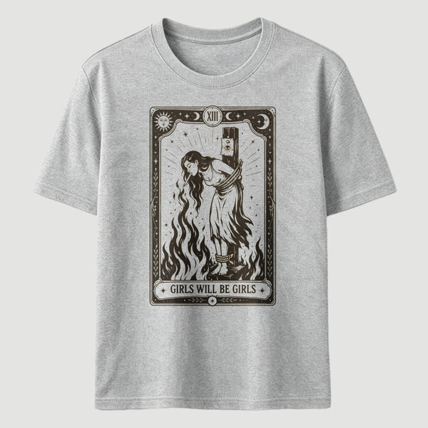 Girls Will Be Girls Witch With Sigarete T-Shirt Women's Rights